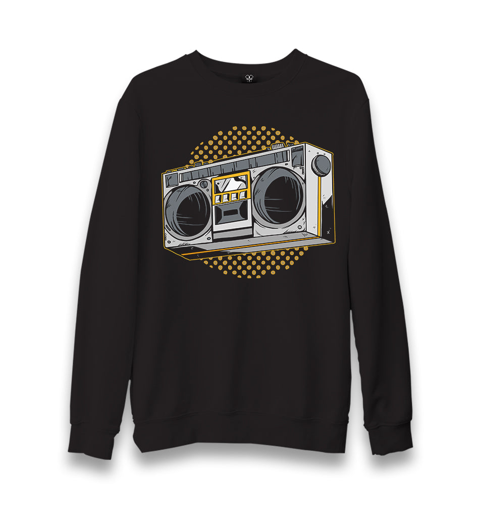 Retro 80's Radio Unisex Black Sweatshirt - Premium  from W.E.N.S. WIND - Just 10990! Shop now at W.E.N.S. WIND