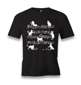 Cats and Notes Men's Black Tshirt - Premium  from W.E.N.S. WIND - Just 6490! Shop now at W.E.N.S. WIND