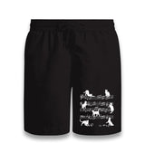 Cats and Notes Black Shorts - Premium  from W.E.N.S. WIND - Just 7990! Shop now at W.E.N.S. WIND