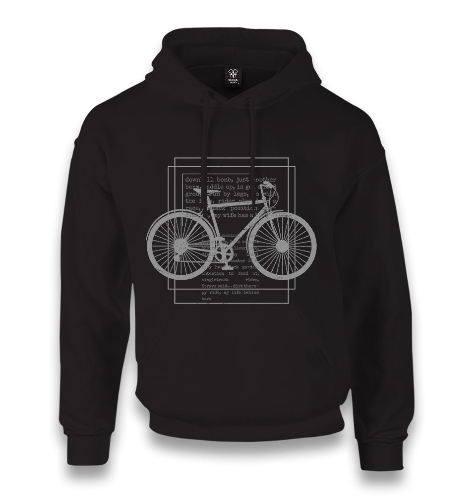 Bicycle Downhill Unisex Black Hoodie - Premium  from W.E.N.S. WIND - Just 11990! Shop now at W.E.N.S. WIND