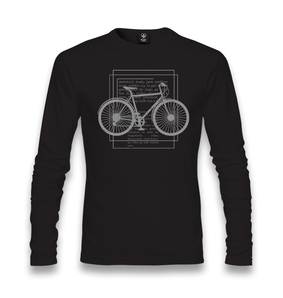 Bicycle Downhill Unisex Black Longsleeve - Premium  from W.E.N.S. WIND - Just 7990! Shop now at W.E.N.S. WIND