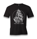 Sailing For Life Men's Black Tshirt - Premium  from W.E.N.S. WIND - Just 6490! Shop now at W.E.N.S. WIND