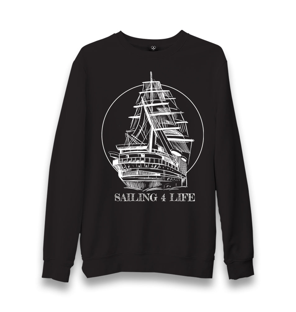 Sailing For Life Unisex Black Sweatshirt - Premium  from W.E.N.S. WIND - Just 10990! Shop now at W.E.N.S. WIND