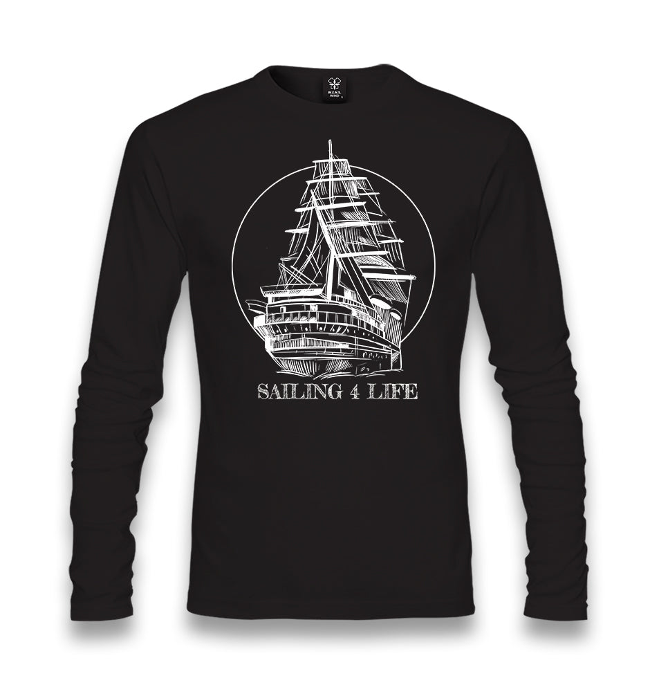 Sailing For Life Unisex Black Longsleeve - Premium  from W.E.N.S. WIND - Just 7990! Shop now at W.E.N.S. WIND