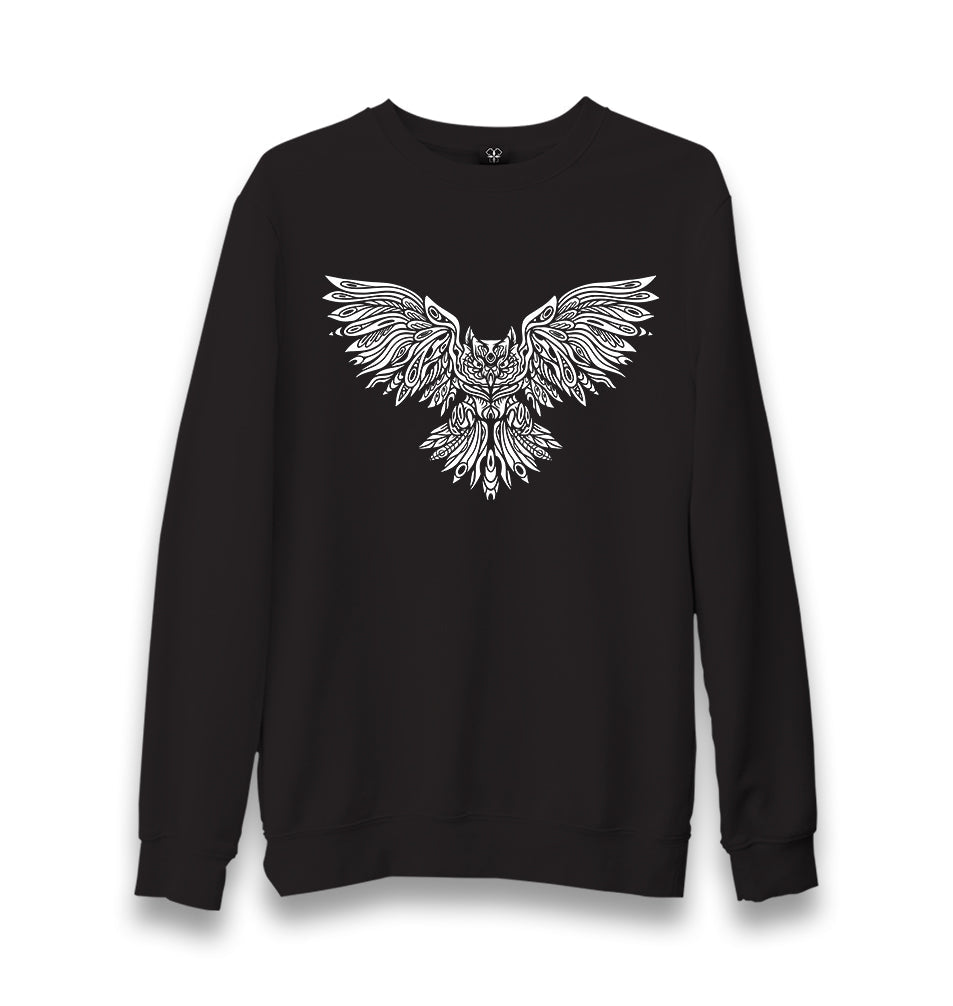 Angry Owl Tattoo Unisex Black Sweatshirt - Premium  from W.E.N.S. WIND - Just 10990! Shop now at W.E.N.S. WIND