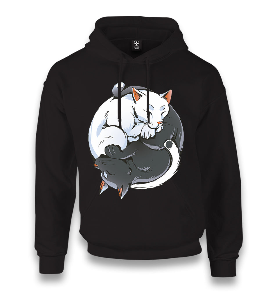 Yin Yang Cats Unisex Black Hoodie - Premium  from W.E.N.S. WIND - Just 11990! Shop now at W.E.N.S. WIND