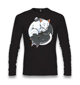 Yin Yang Cats Unisex Black Longsleeve - Premium  from W.E.N.S. WIND - Just 7990! Shop now at W.E.N.S. WIND