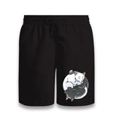 Yin Yang Cats Black Shorts - Premium  from W.E.N.S. WIND - Just 7990! Shop now at W.E.N.S. WIND