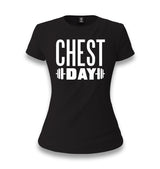 Chest Day Women's Black T-shirt - Premium  from W.E.N.S. WIND - Just 6490! Shop now at W.E.N.S. WIND