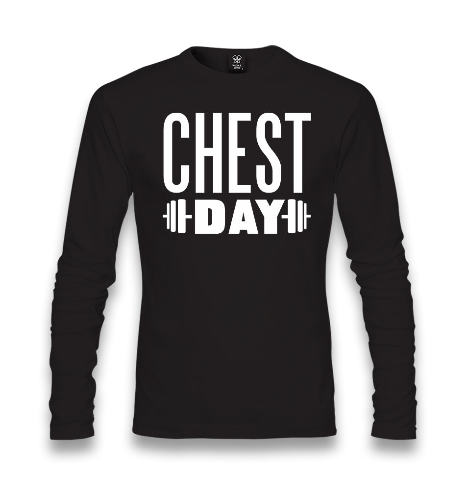 Chest Day Unisex Black Longsleeve - Premium  from W.E.N.S. WIND - Just 7990! Shop now at W.E.N.S. WIND