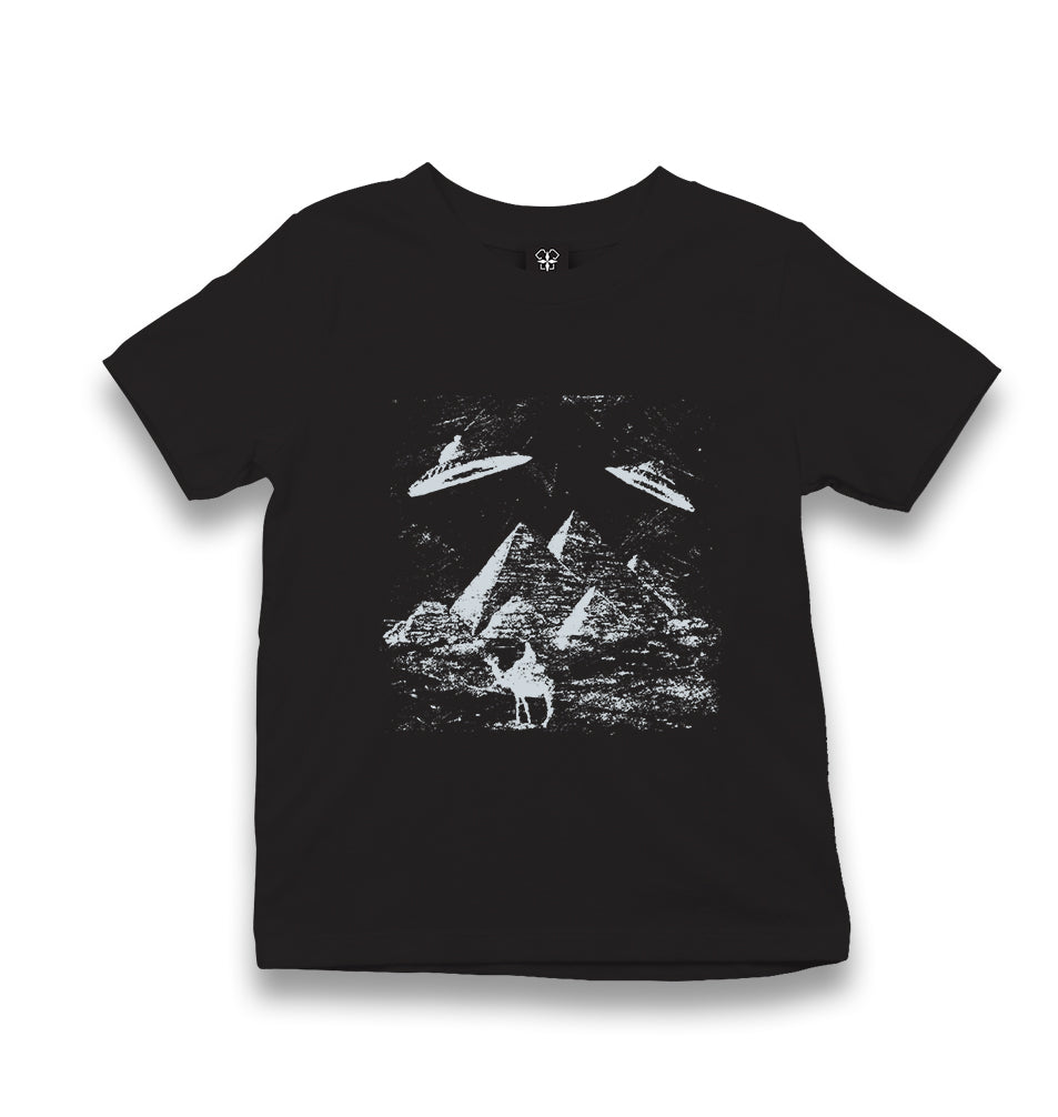 Egyptian Pyramids and Aliens Kid's Black T-shirt - Premium  from W.E.N.S. WIND - Just 5990! Shop now at W.E.N.S. WIND