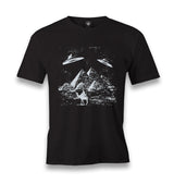 Egyptian Pyramids and Aliens Men's Black Tshirt - Premium  from W.E.N.S. WIND - Just 6490! Shop now at W.E.N.S. WIND