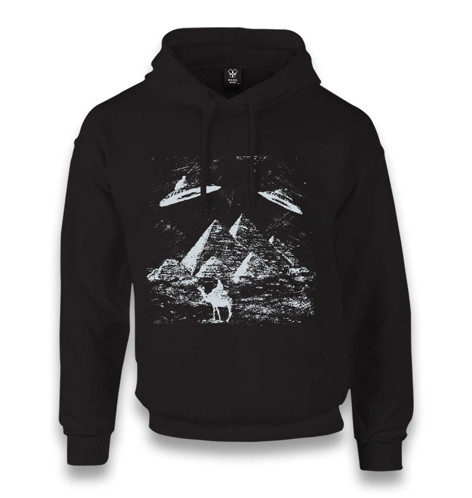 Egyptian Pyramids and Aliens Unisex Black Hoodie - Premium  from W.E.N.S. WIND - Just 11990! Shop now at W.E.N.S. WIND