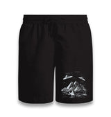 Egyptian Pyramids and Aliens Black Shorts - Premium  from W.E.N.S. WIND - Just 7990! Shop now at W.E.N.S. WIND