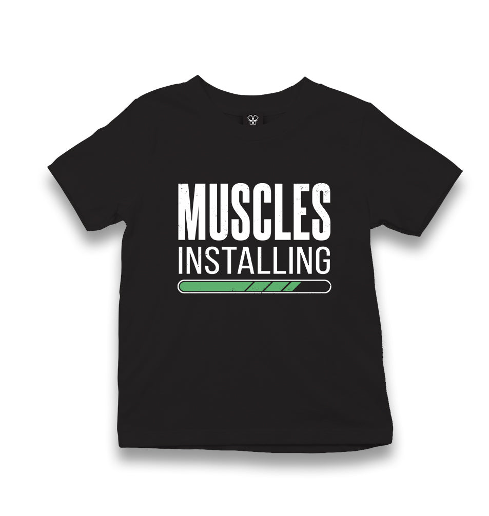 Muscles Installing Kid's Black T-shirt - Premium  from W.E.N.S. WIND - Just 5990! Shop now at W.E.N.S. WIND