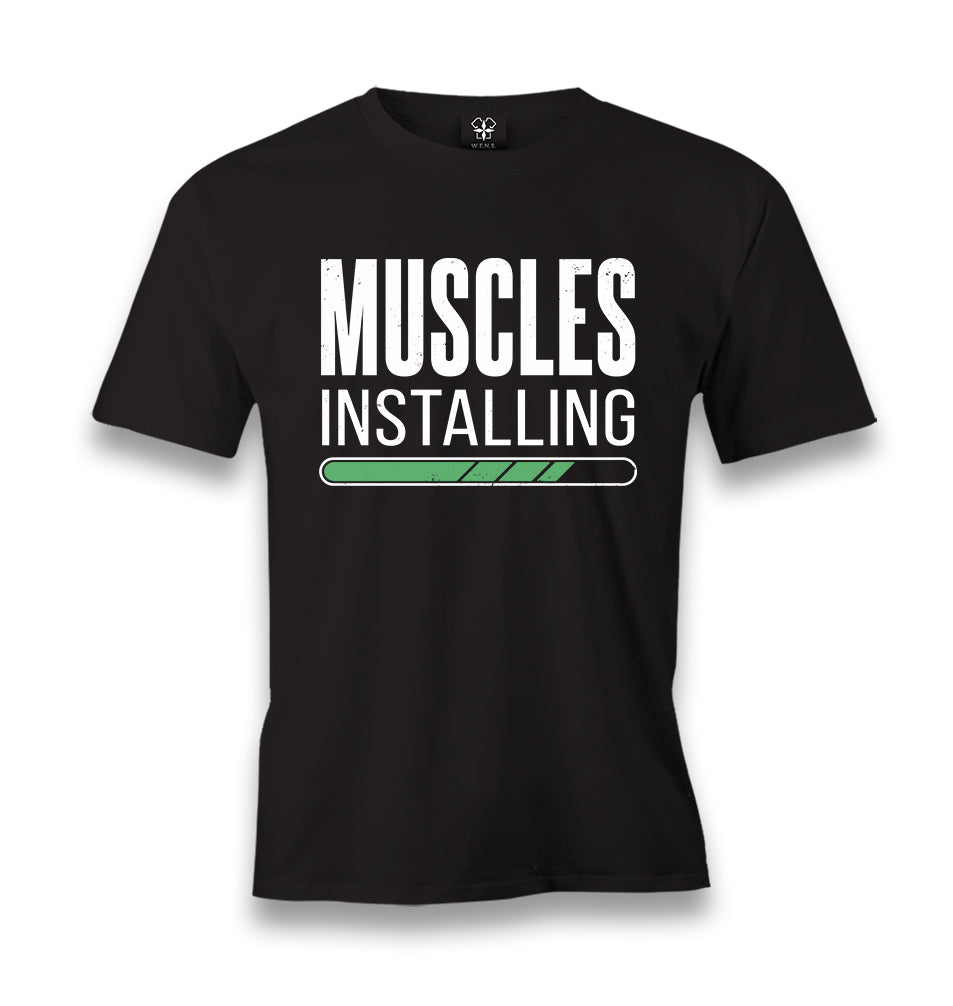 Muscles Installing Men's Black Tshirt - Premium  from W.E.N.S. WIND - Just 6490! Shop now at W.E.N.S. WIND
