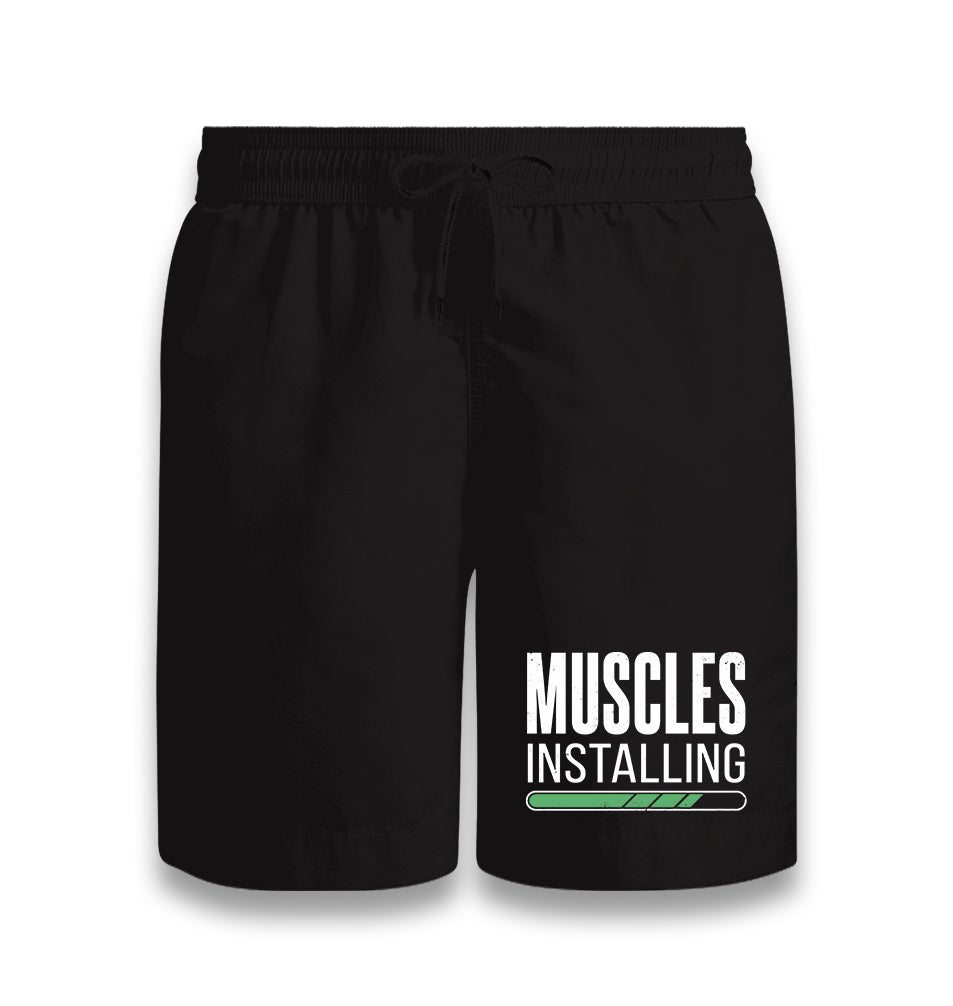 Muscles Installing Black Shorts - Premium  from W.E.N.S. WIND - Just 7990! Shop now at W.E.N.S. WIND