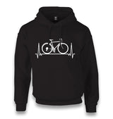 Bicycle on the Heartline Unisex Black Hoodie - Premium  from W.E.N.S. WIND - Just 11990! Shop now at W.E.N.S. WIND