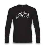 Bicycle on the Heartline Unisex Black Longsleeve - Premium  from W.E.N.S. WIND - Just 7990! Shop now at W.E.N.S. WIND