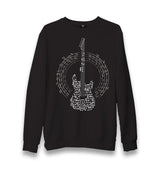 Guitar and the Notes Unisex Black Sweatshirt - Premium  from W.E.N.S. WIND - Just 10990! Shop now at W.E.N.S. WIND