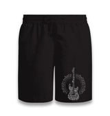 Guitar and the Notes Black Shorts - Premium  from W.E.N.S. WIND - Just 7990! Shop now at W.E.N.S. WIND