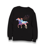 A Girl Free as Horses and Birds Kid's Black Sweatshirt - Premium  from W.E.N.S. WIND - Just 7990! Shop now at W.E.N.S. WIND