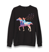 A Girl Free as Horses and Birds Unisex Black Sweatshirt - Premium  from W.E.N.S. WIND - Just 10990! Shop now at W.E.N.S. WIND