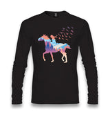 A Girl Free as Horses and Birds Unisex Black Longsleeve - Premium  from W.E.N.S. WIND - Just 7990! Shop now at W.E.N.S. WIND