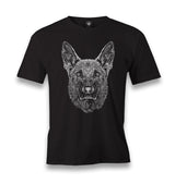 Realistic German Shephard Dog Men's Black Tshirt - Premium  from W.E.N.S. WIND - Just 6490! Shop now at W.E.N.S. WIND