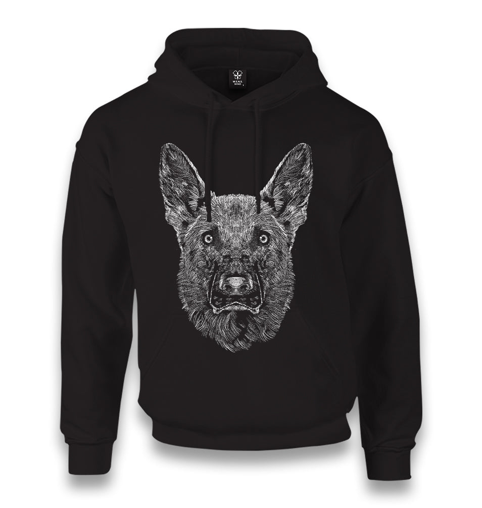 Realistic German Shephard Dog Unisex Black Hoodie - Premium  from W.E.N.S. WIND - Just 11990! Shop now at W.E.N.S. WIND