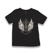 Guitar and the Wings Kid's Black T-shirt - Premium  from W.E.N.S. WIND - Just 5990! Shop now at W.E.N.S. WIND