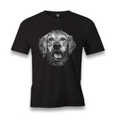 Realistic Golden Retriever Dog Men's Black Tshirt - Premium  from W.E.N.S. WIND - Just 6490! Shop now at W.E.N.S. WIND
