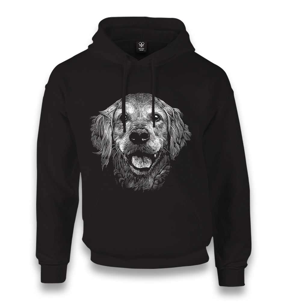 Realistic Golden Retriever Dog Unisex Black Hoodie - Premium  from W.E.N.S. WIND - Just 11990! Shop now at W.E.N.S. WIND