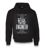 Relax I am an Engineer Unisex Black Hoodie - Premium  from W.E.N.S. WIND - Just 11990! Shop now at W.E.N.S. WIND