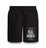 Relax I am an Engineer Black Shorts - Premium  from W.E.N.S. WIND - Just 7990! Shop now at W.E.N.S. WIND