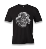 Monkey Astronaut Realistic Men's Black Tshirt - Premium  from W.E.N.S. WIND - Just 6490! Shop now at W.E.N.S. WIND