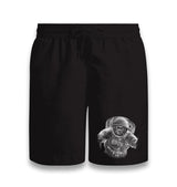 Monkey Astronaut Realistic Black Shorts - Premium  from W.E.N.S. WIND - Just 7990! Shop now at W.E.N.S. WIND