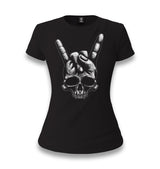 Skull Rock Hand Women's Black T-shirt - Premium  from W.E.N.S. WIND - Just 6490! Shop now at W.E.N.S. WIND