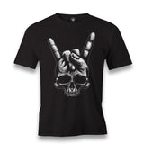 Skull Rock Hand Men's Black Tshirt - Premium  from W.E.N.S. WIND - Just 6490! Shop now at W.E.N.S. WIND