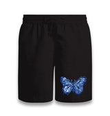 Beautiful Blue Butterfly Black Shorts - Premium  from W.E.N.S. WIND - Just 7990! Shop now at W.E.N.S. WIND