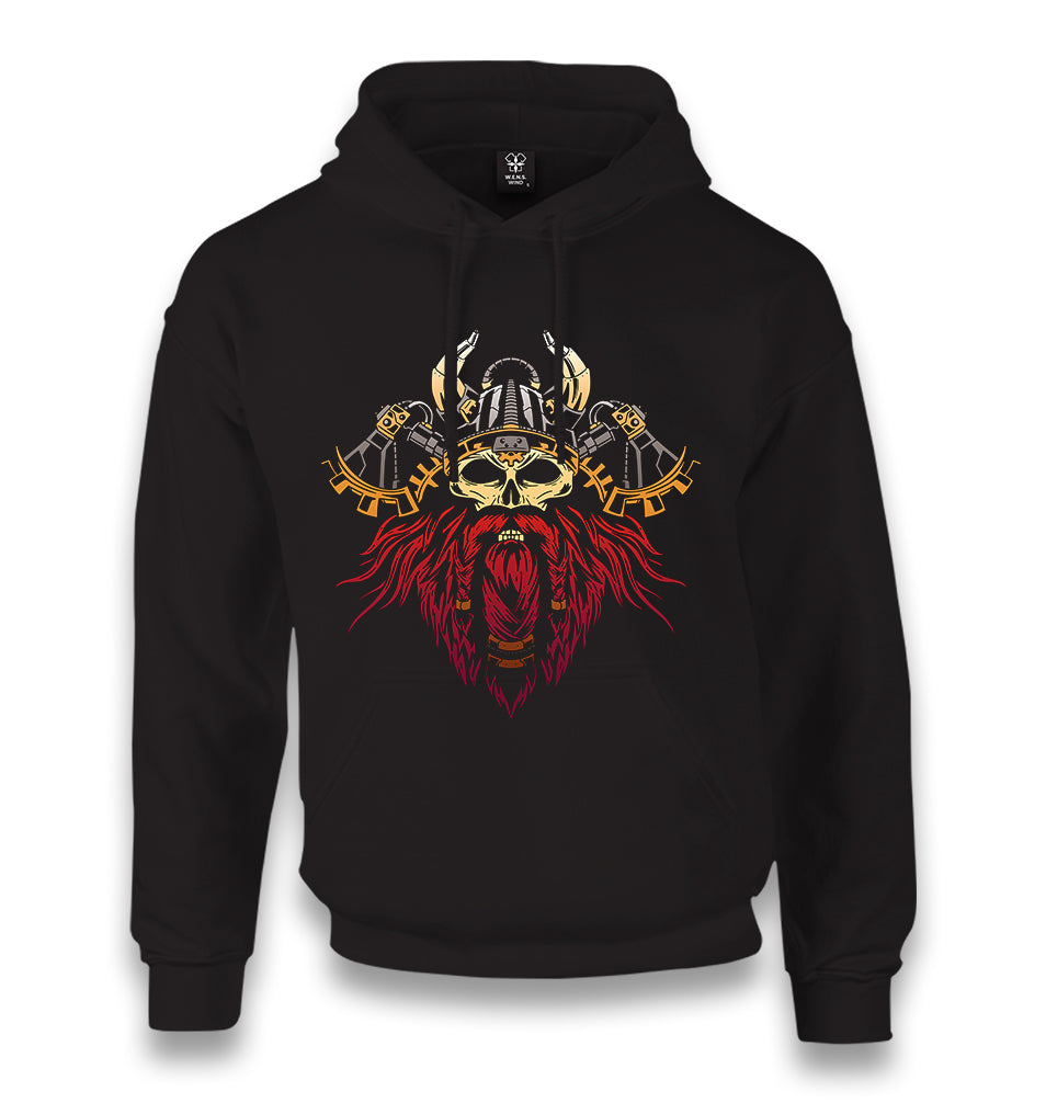 Viking Skull and Axes Unisex Black Hoodie - Premium  from W.E.N.S. WIND - Just 11990! Shop now at W.E.N.S. WIND