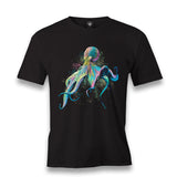 Colorful Octopus Men's Black Tshirt - Premium  from W.E.N.S. WIND - Just 6490! Shop now at W.E.N.S. WIND