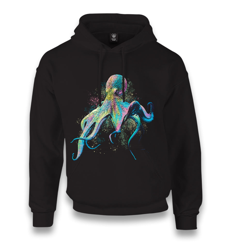 Colorful Octopus Unisex Black Hoodie - Premium  from W.E.N.S. WIND - Just 11990! Shop now at W.E.N.S. WIND