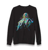 Colorful Octopus Unisex Black Sweatshirt - Premium  from W.E.N.S. WIND - Just 10990! Shop now at W.E.N.S. WIND