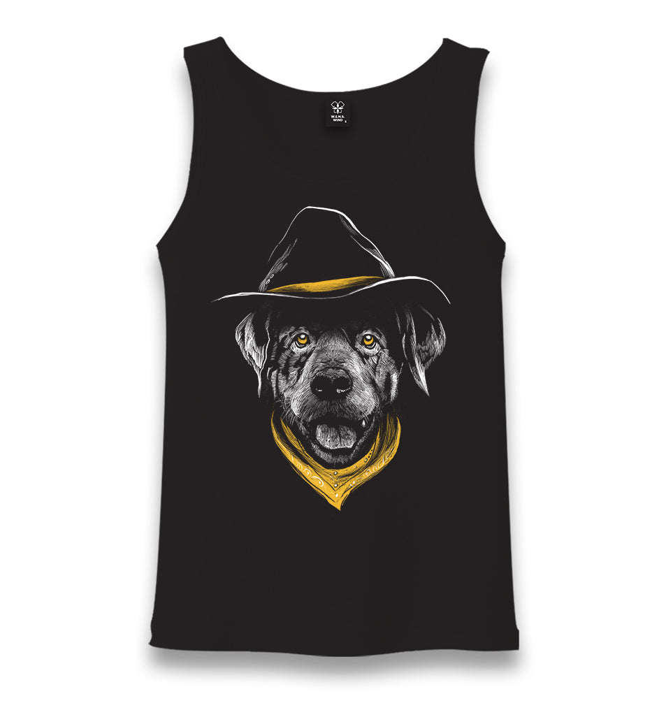 Stylish Dog Unisex Black Tank Top - Premium  from W.E.N.S. WIND - Just 6490! Shop now at W.E.N.S. WIND