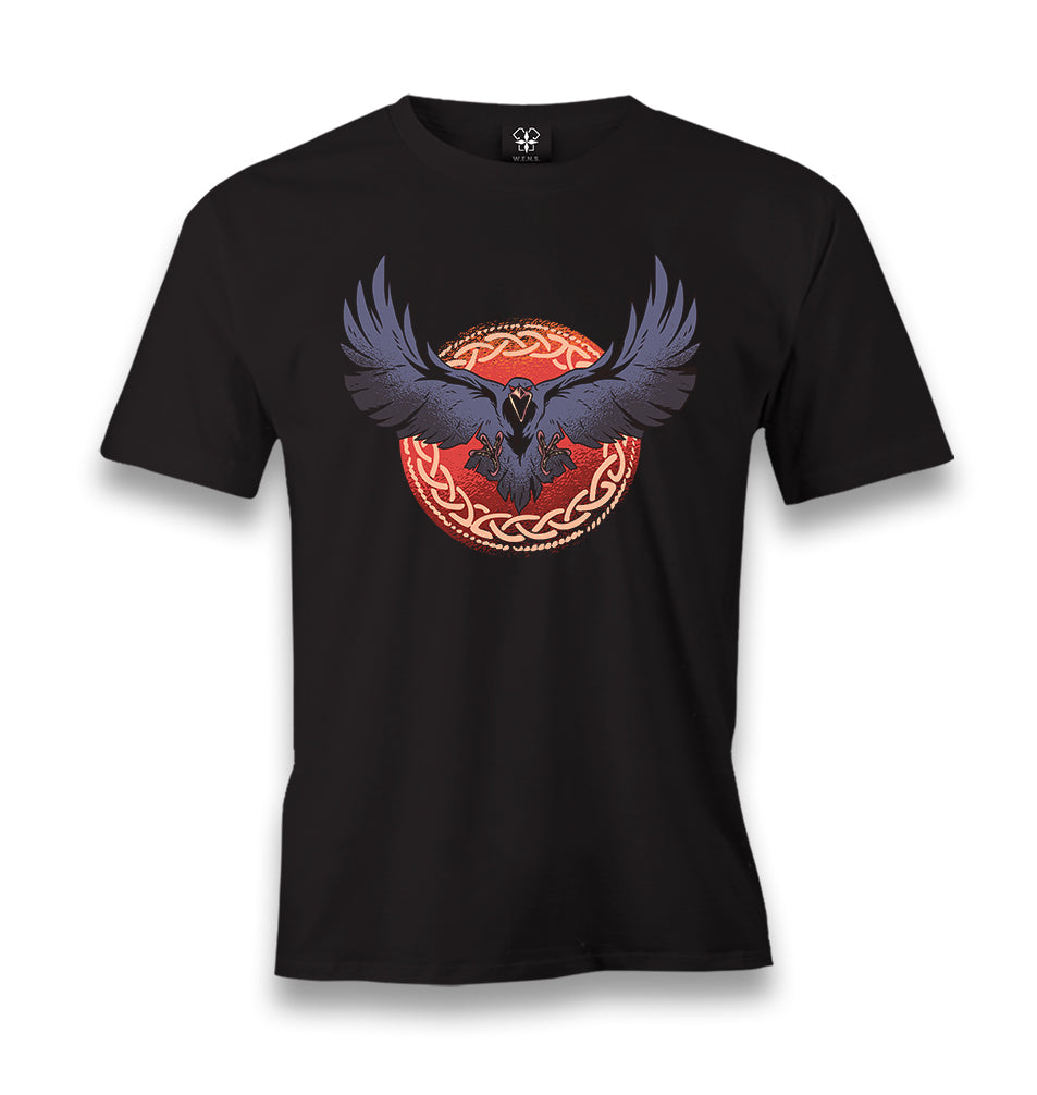 Raven Bird Screaming Men's Black Tshirt - Premium  from W.E.N.S. WIND - Just 6490! Shop now at W.E.N.S. WIND