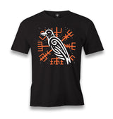 Raven Bird and Viking Sign Men's Black Tshirt - Premium  from W.E.N.S. WIND - Just 6490! Shop now at W.E.N.S. WIND