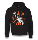 Raven Bird and Viking Sign Unisex Black Hoodie - Premium  from W.E.N.S. WIND - Just 11990! Shop now at W.E.N.S. WIND