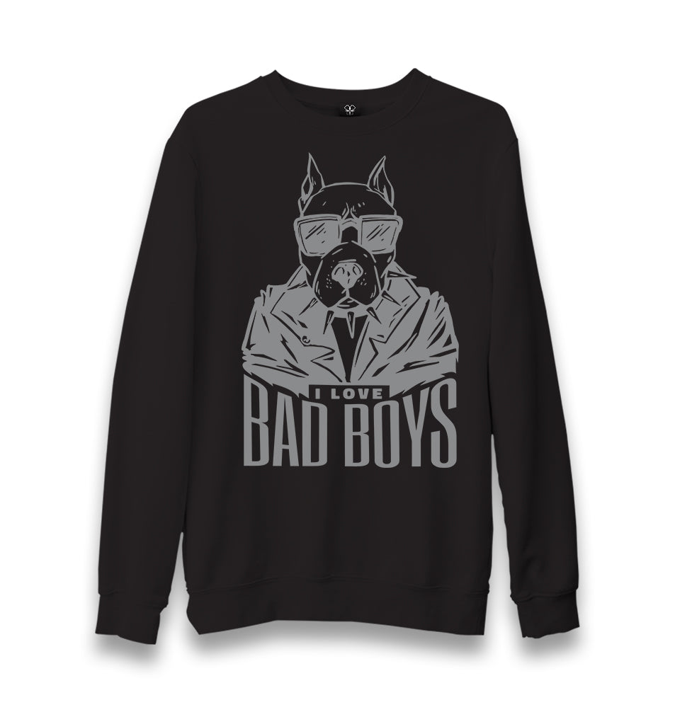 Bad Boys Pitbull Dog Unisex Black Sweatshirt - Premium  from W.E.N.S. WIND - Just 10990! Shop now at W.E.N.S. WIND