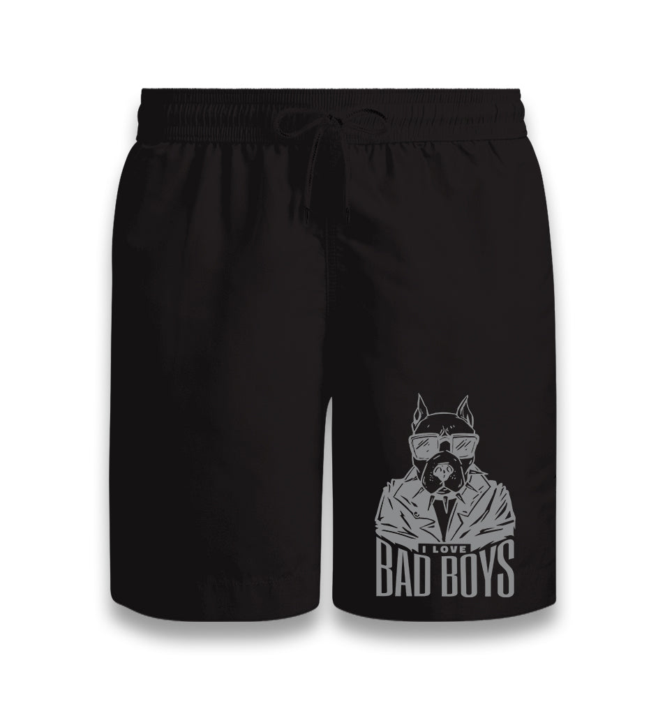 Bad Boys Pitbull Dog Black Shorts - Premium  from W.E.N.S. WIND - Just 7990! Shop now at W.E.N.S. WIND